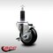 Service Caster 3.5'' SS Black Poly Swivel 1-1/8'' Expanding Stem Caster with Brake SCC-SSEX20S3514-PPUB-BLK-TLB-118 - alternate 2